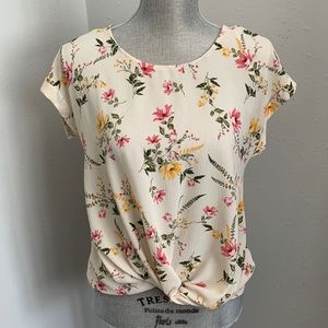 SO | Beige Floral Blouse Top
